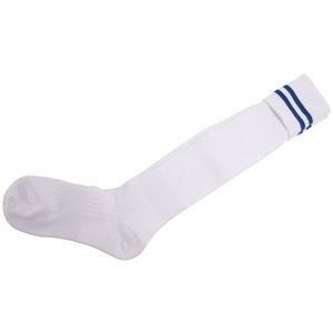 Accessories （Bags, Gloves） - ZETT(ゼット) サッカーソックス_2ホンライン (ZFS2000) [色 : ホワイト/ブルー] [サイズ : 25-27]