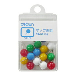 クラウン マップ画鋲 15本(色込) CR-GB118-X