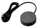 ELECOM エレコム エレコム AVT-D4-2415BK デザインタップ「roo’t」(2ピン・4個口・丸型) 1.5m ブラック(AVT-D4-2415BK)
