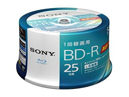 SONY ソニー ビデオ用BD-R 追記型 片面1層25GB 6倍速 ホワイトワイドプリンタブル(50BNR1VJPP6)