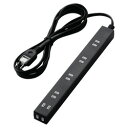 ELECOM エレコム エレコム T-NSL-2630BK ほこり防止シャッター付きスリムタップ 3m ブラック(T-NSL-2630BK)