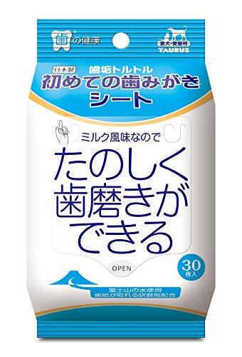 &nbsp;メーカー&nbsp;トーラス&nbsp;商品カテゴリ&nbsp;犬のヘルスケア＞オーラルケア&nbsp;発送目安&nbsp;3日〜4日以内に発送予定（土日祝除）&nbsp;お支払方法&nbsp;銀行振込・クレジットカード&nbsp;送料&nbsp;送料 小型(60)&nbsp;特記事項&nbsp;&nbsp;その他&nbsp;脇でペットを抱え、マズルを触って慣れさせて下さい。次にシートを指に巻き、無理をせずに少しずつ磨いて下さい。生産地:日本、サイズ:350*150*335mm、素材:水、BG、グリセリン、保存剤、PEG-60、水添ヒマシ油、サッカリンNa、ウーロン茶エキス、炭酸Na、炭酸Ca、香料、注意事項:・本品は愛犬愛猫用です。本目的以外には使用なさらないで下さい。・ペットの口腔内に傷があったり異常が見られた場合には、すぐに使用を中止し獣医師の診察を受けて下さい。・ペットが嫌がる場合は中止し、徐々に慣れさせながら使用して下さい。・直射日光を避け、高温・多湿の場所には保管しないで下さい。・1度取り出したシートは袋に戻さないで下さい。・トイレには流さないで下さい。・使用後に手が白くなる事がありますが、炭酸Caですので品質上問題はございません。、その他:ペットが大好きなミルク風味です。ノンアルコールタイプです。歯を磨き歯垢を落とす事で口臭を軽減します。ペットが舐めても安心安全です。歯みがきが出来る子にも継続的にご使用頂けます。、メーカー:トーラス