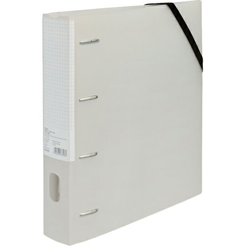 ナカバヤシ どっさり個別Dリングファイル A4サイズ/4穴/背幅60mm グレー RF1035-GY