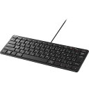 BUFFALO バッファロー USB接続 有線コンパクトキーボード ブラック BSKBU300BK 1個