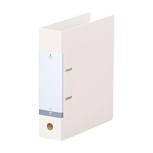 リヒトラブ D型リングファイル A4タテ 2穴 650枚収容 背幅74mm 白 1冊(G2280-0)
