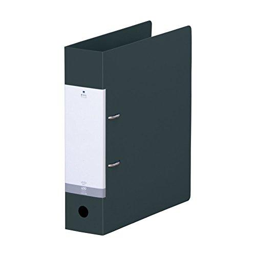 リヒトラブ D型リングファイル A4タテ 2穴 650枚収容 背幅74mm 黒 1冊(G2280-24)
