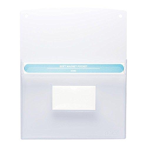 ソニック ソフトマグネットポケット A4 カードホルダー付 1個(MP-5973-W)