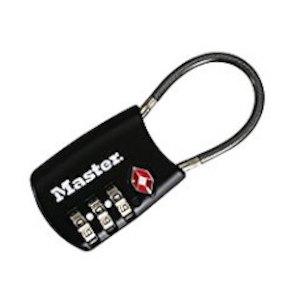 Master Lock TSAナンバー可変式ロック ケーブルタイプ ブラック