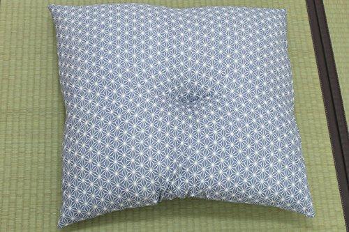 イケヒコ 座布団 銘仙判 日本製 『錦』 ブルー 約55cn×59cm 2枚組