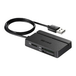 BUFFALO バッファロー USB2.0 マルチカードリーダー スタンダードモデル ブラック(BSCR100U2BK)