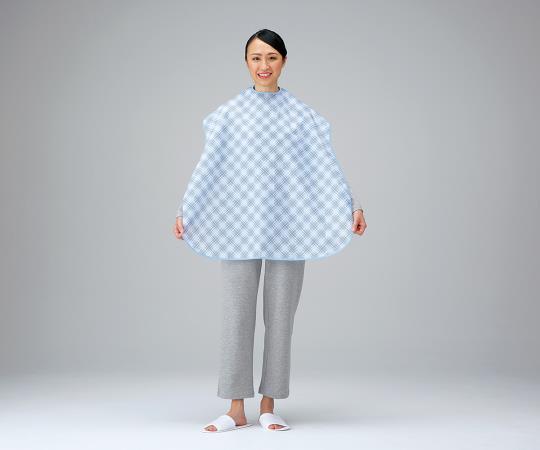 アズワン 撥水加工食事用エプロン ブルーNCNN315-0684050-3069-01