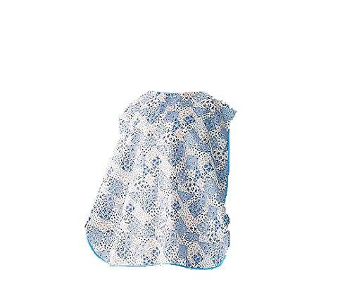 アズワン 食事用エプロン (超撥水) ブルー花柄NCNN315-0685020-5213-02