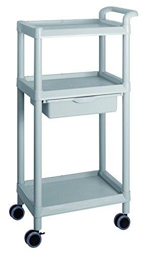 アズワン モバイルイージーカート（トールタイプ／レギュラー31）3段　グレー ME31B 1個