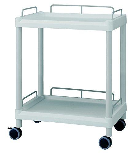 アズワン モバイルイ−ジ−カ−ト(ガ−ド枠付き:グレ−) 2段 651×447×810NC3-6639-013-6640-01