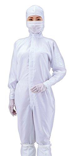 アズワン 無塵衣AS197C　フード付　白　4LNC20060251621-7864-06