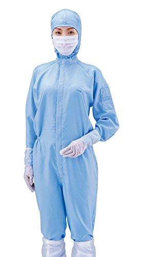 アズワン 無塵衣AS197C　フード付　青　L AS197C L 1着