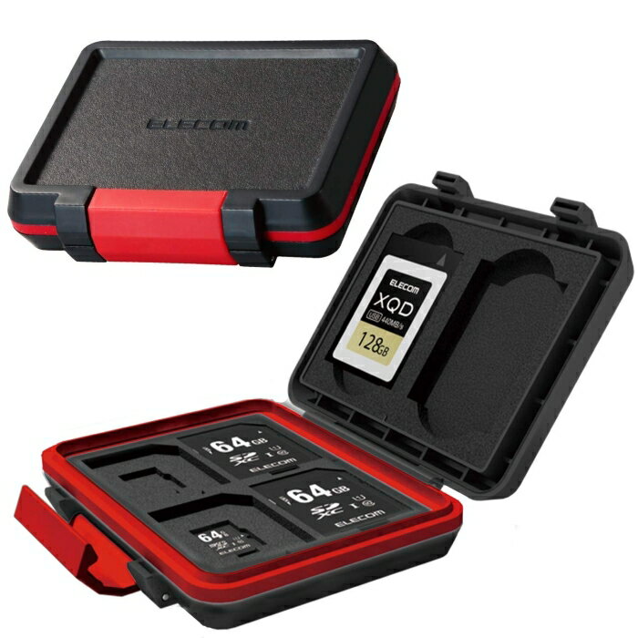 ELECOM ���쥳�� ���ꥫ���ɥ�����/�ϡ���/XQD2��+SD4��+microSD4���Ǽ/�֥�å�(CMC-SDCHD02BK)