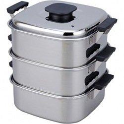 【在庫限即納】神子島製作所 PE18-0角型蒸器 3段27cm...