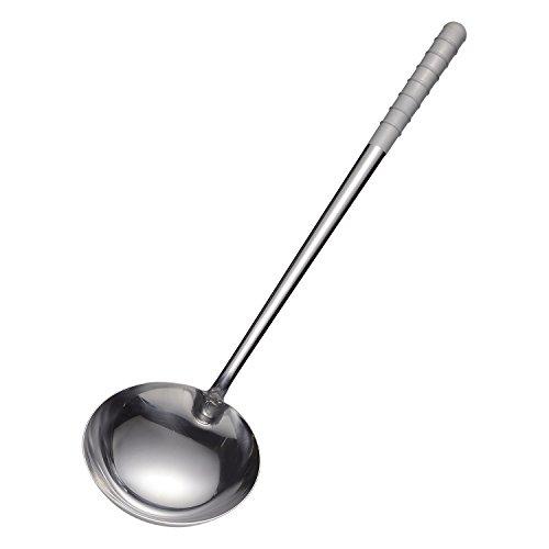 エムテートリマツ オールステンレス ブラスト加工 中華お玉 大