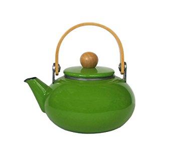 前川金属工業所 雅ホーロー急須1L 緑
