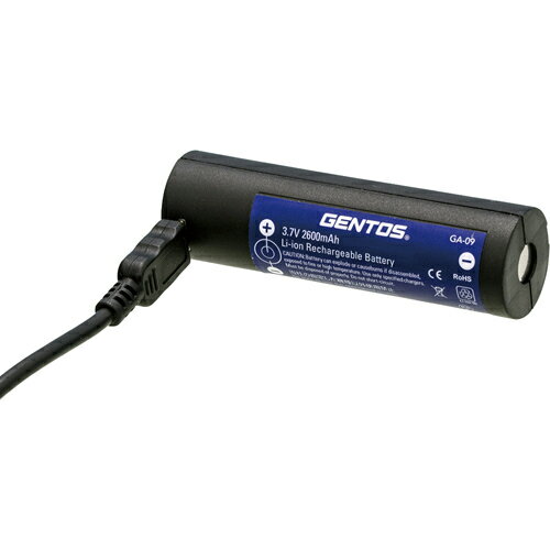 ジェントス GF-014RG/GF-016RG/MG-186R専用リチウムイオン充電池 3.7V 2600mAh GA-09