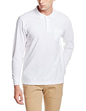 COTTON STAFF(コットンスタッフ) ポケット付CVC鹿の子ドライ長袖ポロ ホワイト 3L MS3115-15 3L 1枚