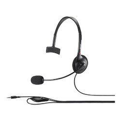 BUFFALO バッファロー 片耳ヘッドバンド式ヘッドセット 4極(BSHSHCM100BK)