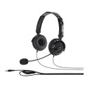 BUFFALO バッファロー 両耳ヘッドバンド式ヘッドセット 4極 大型ドライバー折りたたみ(BSHSHCS310BK)