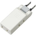 YAZAWA ヤザワ ヤザワ Y02CM300WH 極小コーナータップ 3個口 ホワイト(Y02CM300WH)