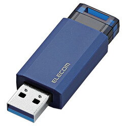 ELECOM エレコム USB3.1（Gen1）対応　ノック式USBメモリ　32GB　ブルー MF-PKU3032GBU 1個