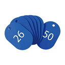 オープン BF71BUOP 番号札 小 番号入り26~50 青 (25枚入)8355212