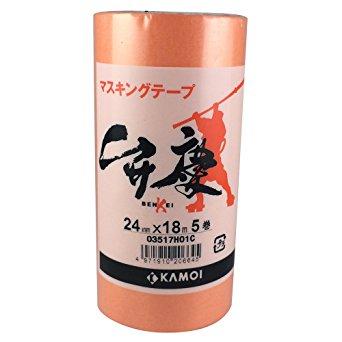 カモ井加工紙 BENKEI24カモ井 マスキングテープ (5巻入)7877781(4.0)