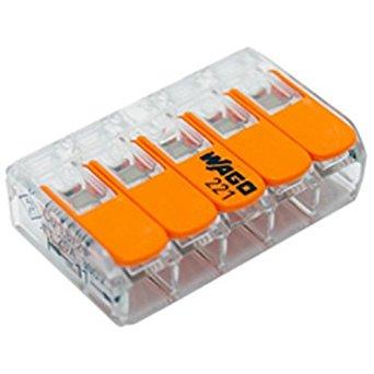 ワゴジャパン WFR5BPWAGO WFR-5 より線・単線ワンタッチ接続可能コネクタ 5穴用 5個入り7995431
