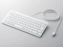 ELECOM エレコム 有線ミニキーボード/パンタグラフ式/薄型/ホワイト(TK-FCP096WH)