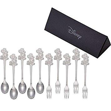 ギフト ディズニー　ステンレスダイカットスプーン＆フォーク10本セット