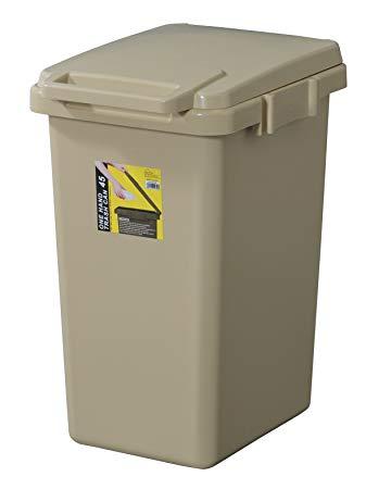 AZUMAYA 東谷 ワンハンドトラッシュカン 45L LFS-845 ベージュ