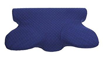 イケヒコ・コーポレーション ピロー 洗える 低反発 いびき解消 『5WAY枕』 ネイビー 約64×35×3～8cm