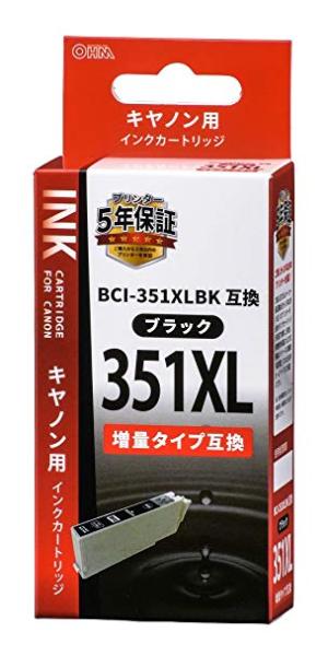OHM �������ŵ� ���󥯥����ȥ�å�������Υ� BCI-351XLBK�ߴ�(�֥�å���1) INK-C351XLB-BK��01-4159