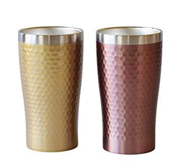 maebata プルミエール・アオヤマ　リュクス　ペアメタルサーモタンブラー　ゴールド＆ピンク　51432