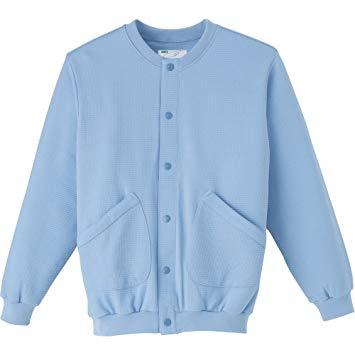 日本エンゼル スクエアニット室内着【えりなし前開きタイプ】 サックス 3L (5100)