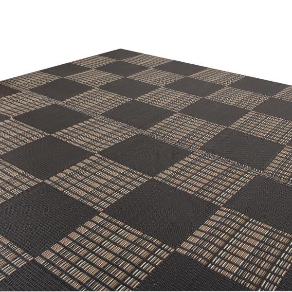 イケヒコ ラグ 洗える PPカーペット 『ウィード』 ブラック 本間6畳（約286.5×382cm）