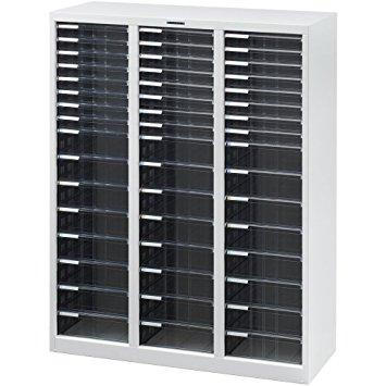 ナカバヤシ アバンテV2フロアケース A4 タテ型 浅8・深8段×3列 シロ