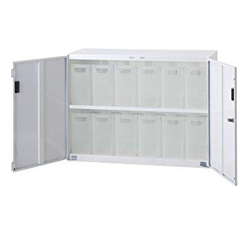 ナカバヤシ セキュリティボックスインフロアケース 扉付きタイプ ファイルボックス小12個タイプ ホワイト