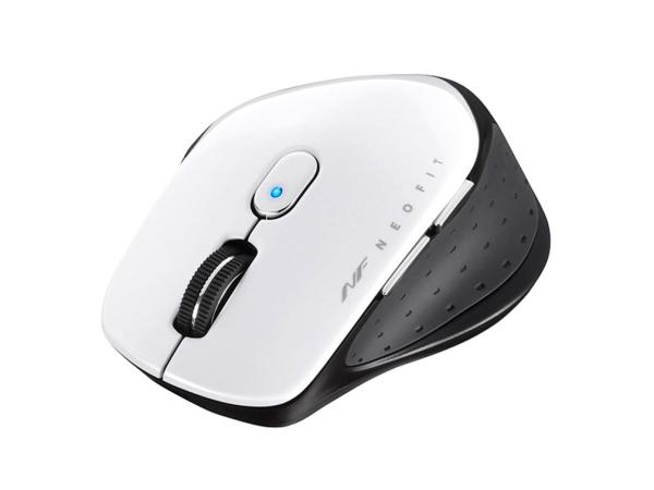 BUFFALO バッファロー 無線 BlueLED 5ボタン ネオフィットマウス Mサイズ ホワイト(BSMBW510MWH)