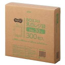 オリジナル TANOSEE BOX入レジ袋 乳白 No.30 0.016×390×480mm 1箱(300枚)(TSHK-MW07B)