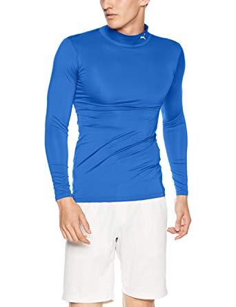 PUMA プーマ プーマ　コンプレッション　モックネック　LS　シャツ　品番：656331　カラー：ELECTRIC　BLUE（02）　サイズ：L