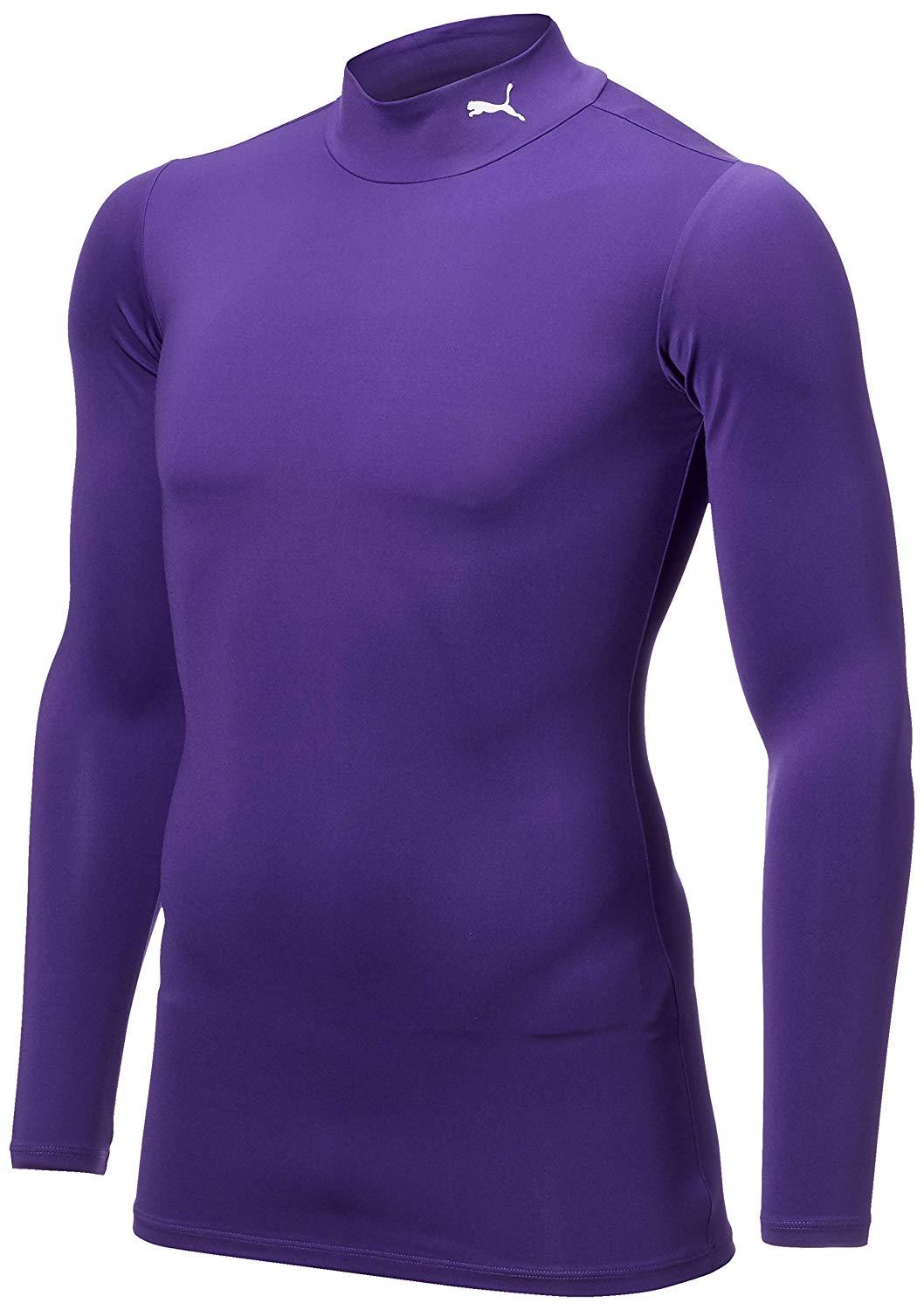 PUMA プーマ プーマ　コンプレッション　モックネック　LS　シャツ　品番：656331　カラー：PRISM　VIOLET−（14）　サイズ：XL