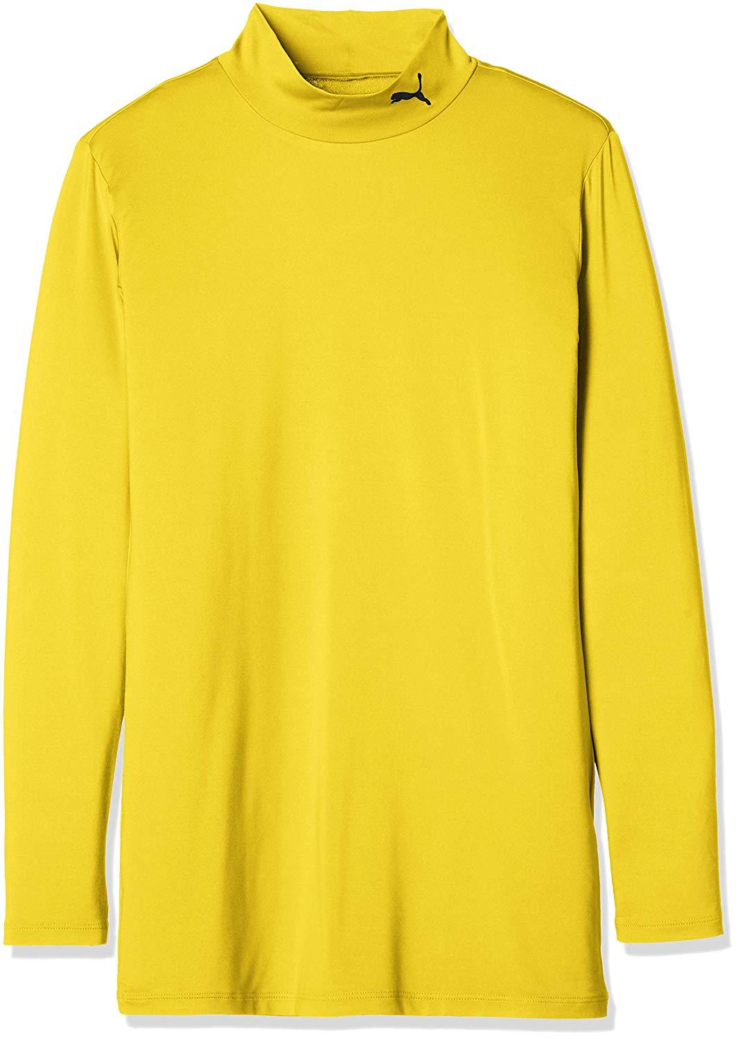 PUMA プーマ プーマ コンプレッション ジュニア モックネック LS 品番：656332 カラー：CYBER YELLOW-（07） サイズ：130