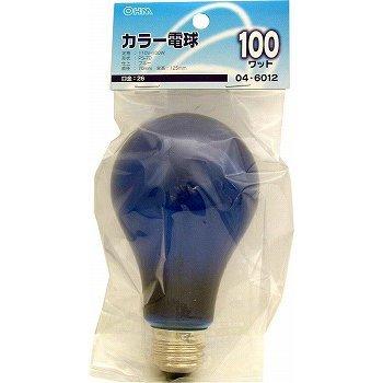 OHM オーム電機 クリアカラー球PS70 100W ブルー E26【入数:5】