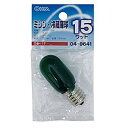 OHM オーム電機 ミシン・冷蔵庫球(15W/T22/E17/グリーン)【入数:5】